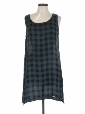 Eileen Fisher Buffalo Plaid Check Sleeveless Tunic